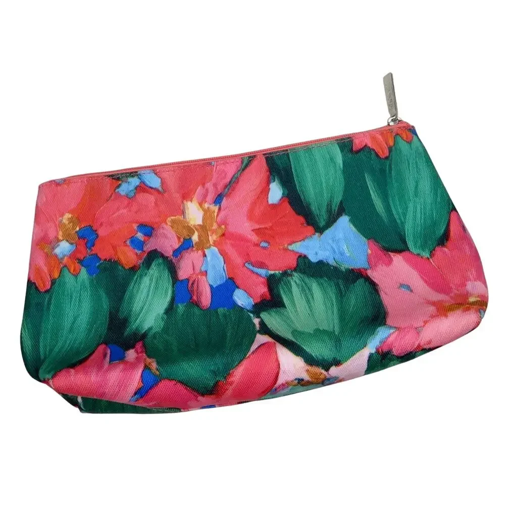 Clinique Floral Cosmetic Bag Makeup Bag - Picture 4 of 10